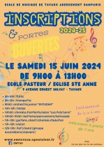 Inscriptions Ecole de Musique